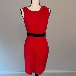 Cynthia Steffe Red Draped Dress Sz 4
